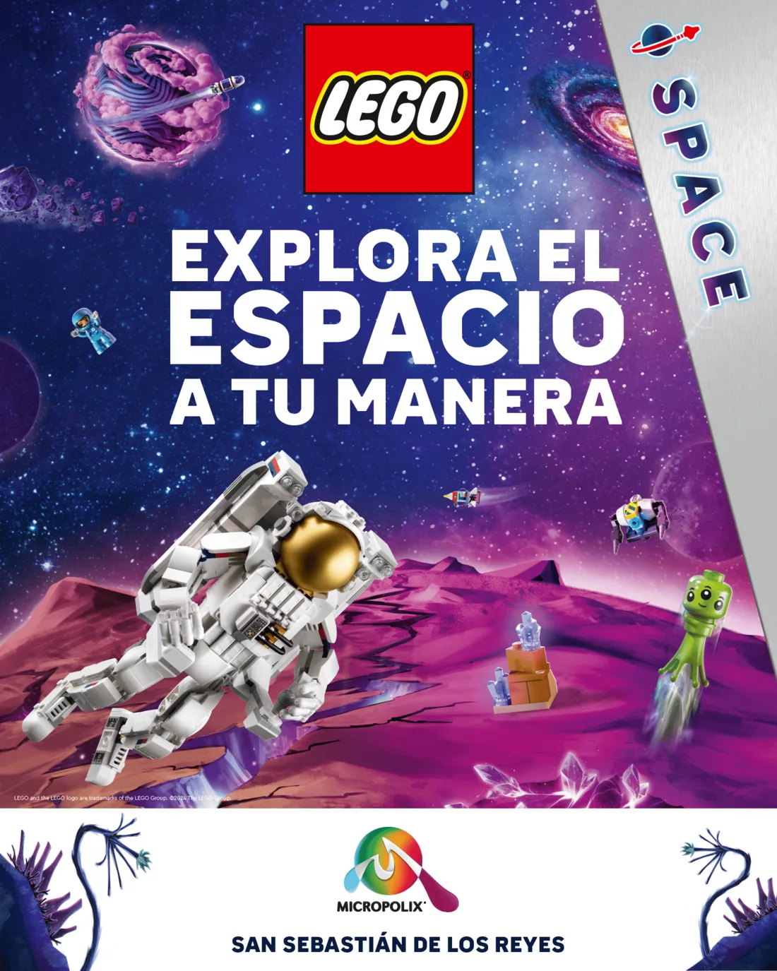 Poster explora espacio lego